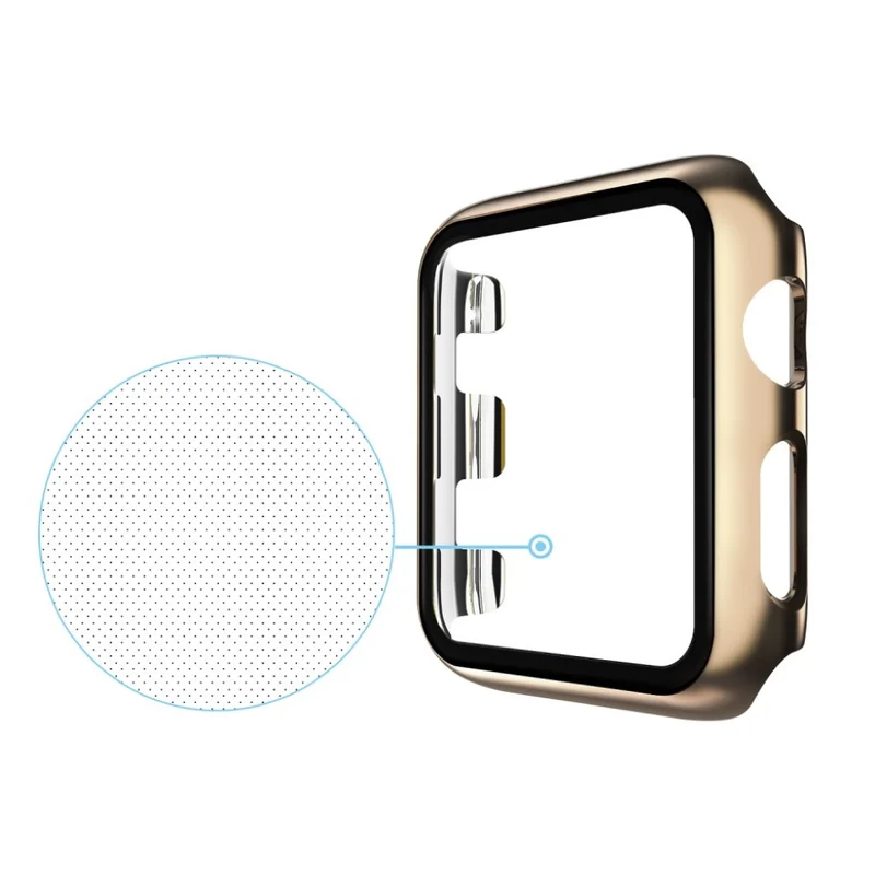 Absolut Schön Apple Watch Series 1-3 42mm Hülle mit Displayschutz in Gehärtetes Glas