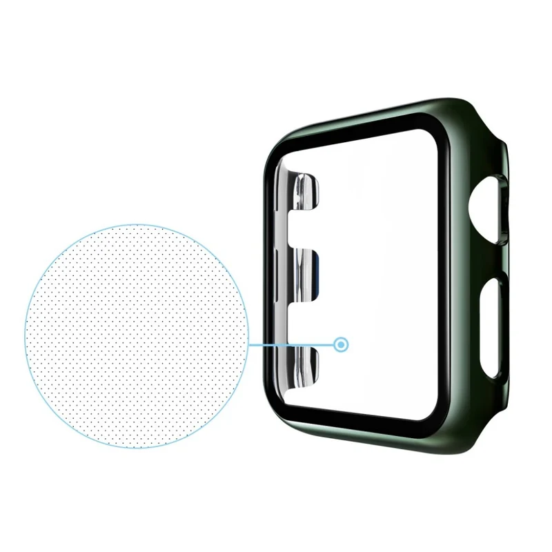 Absolut Schön Apple Watch Series 1-3 42mm Hülle mit Displayschutz in Gehärtetes Glas