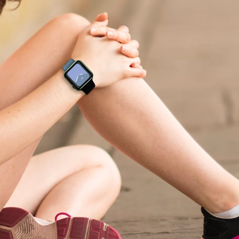 Absolut Schön Apple Watch Series 1-3 42mm Hülle mit Displayschutz in Gehärtetes Glas
