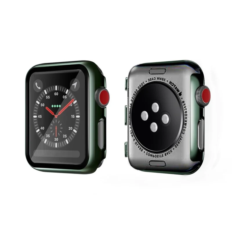 Absolut Schön Apple Watch Series 1-3 42mm Hülle mit Displayschutz in Gehärtetes Glas