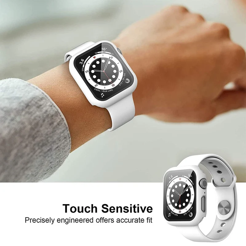 Absolut Stylisch Apple Watch Series 7 45mm Hülle mit Displayschutz in Plastik und Gehärtetes Glas