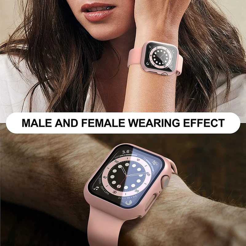Absolut Stylisch Apple Watch Series 7 45mm Hülle mit Displayschutz in Plastik und Gehärtetes Glas