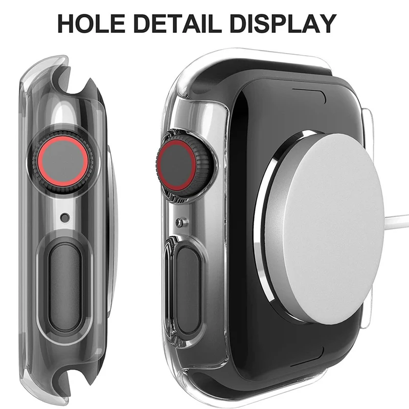 Mega Stylisch Apple Watch Series 7 41mm Hülle mit Displayschutz in Plastik und Gehärtetes Glas