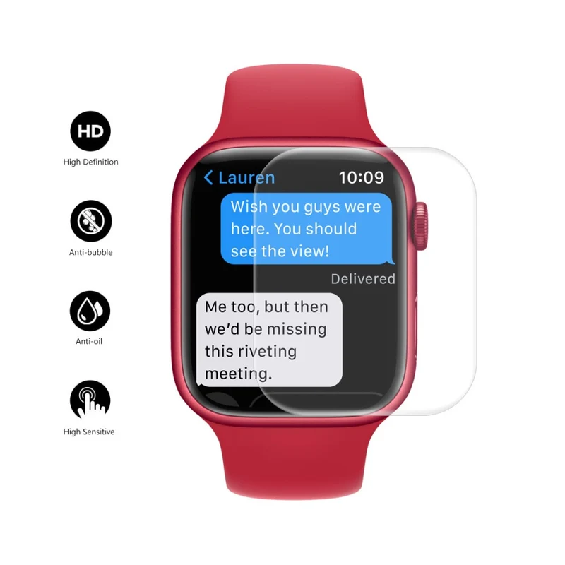 Unglaublich Stylisch Apple Watch Series 7 41mm Hülle mit Displayschutz in Plastik und Strass