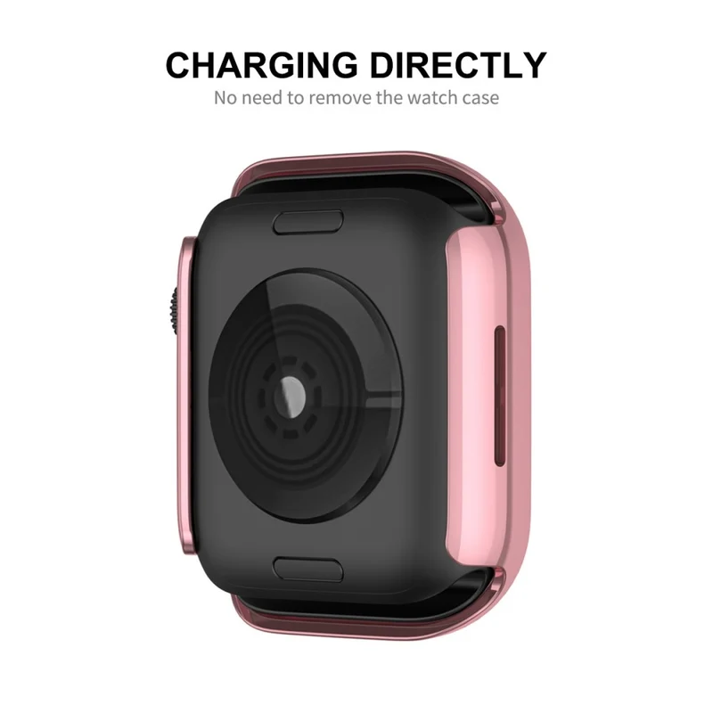 Super Stylisch Apple Watch Series 7 45mm Hülle mit Displayschutz in Plastik und Strass