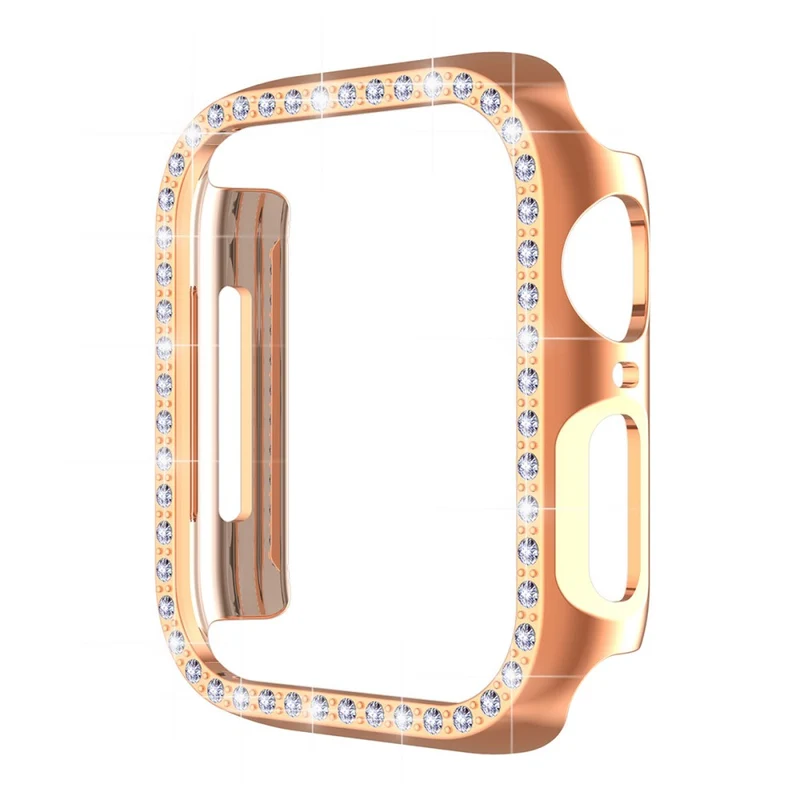 Super Stylisch Apple Watch Series 7 45mm Hülle mit Displayschutz in Plastik und Strass