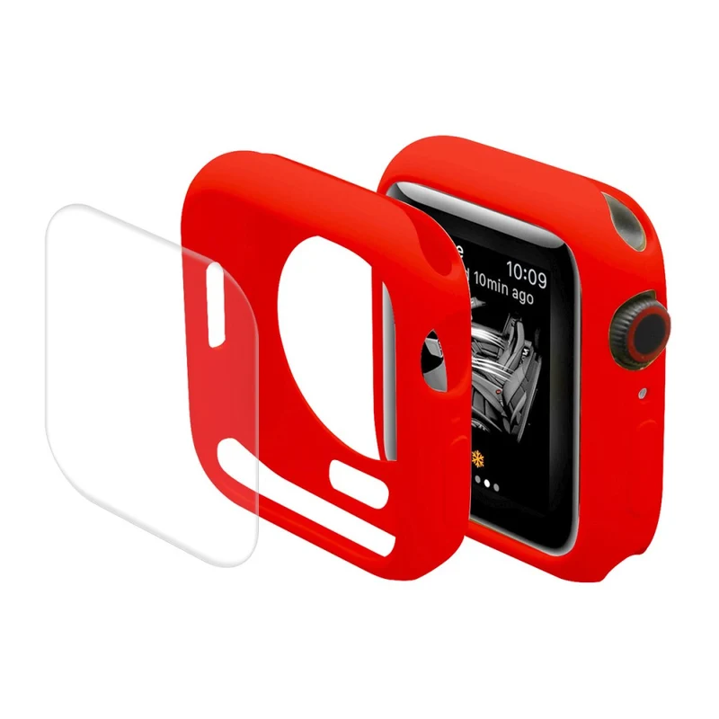 Schön Apple Watch Series 7 41mm Hülle mit Displayschutz in Silikon / TPU