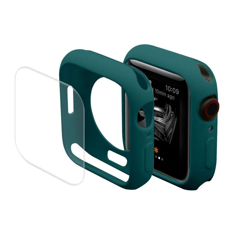 Schön Apple Watch Series 7 41mm Hülle mit Displayschutz in Silikon / TPU