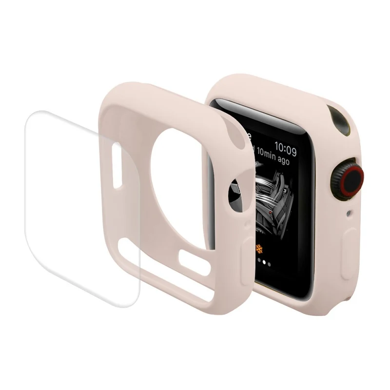Auffallend Stilvoll Apple Watch Series 7 45mm Hülle mit Displayschutz in Silikon / TPU