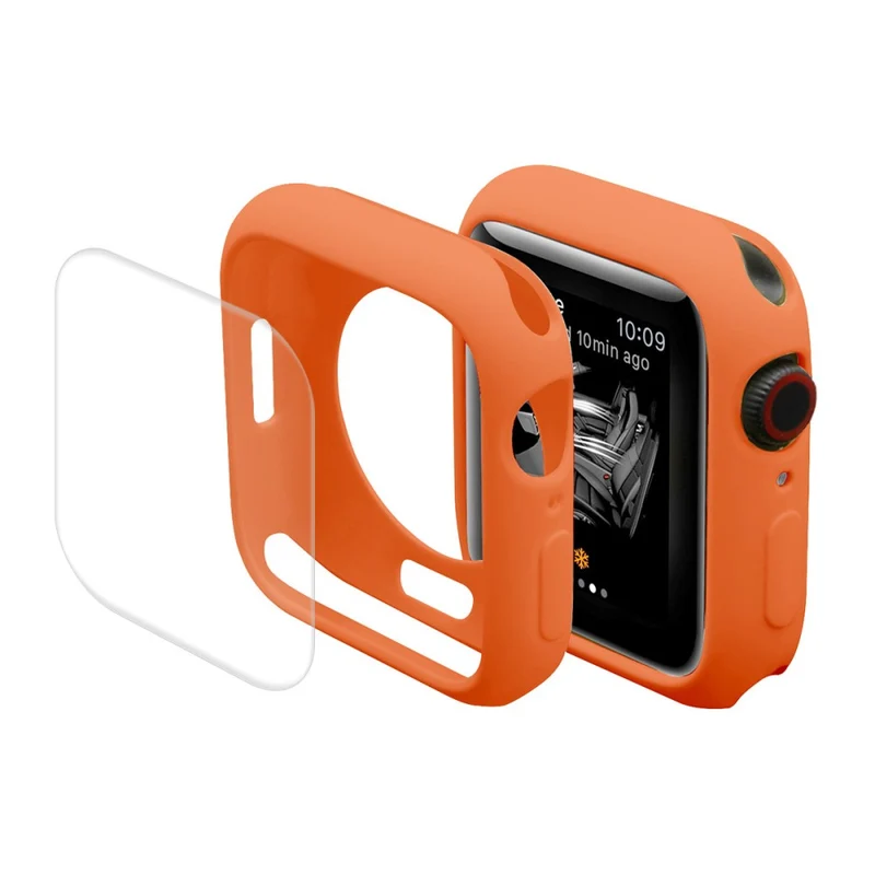 Auffallend Stilvoll Apple Watch Series 7 45mm Hülle mit Displayschutz in Silikon / TPU