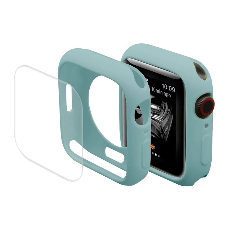 Auffallend Stilvoll Apple Watch Series 7 45mm Hülle mit Displayschutz in Silikon / TPU