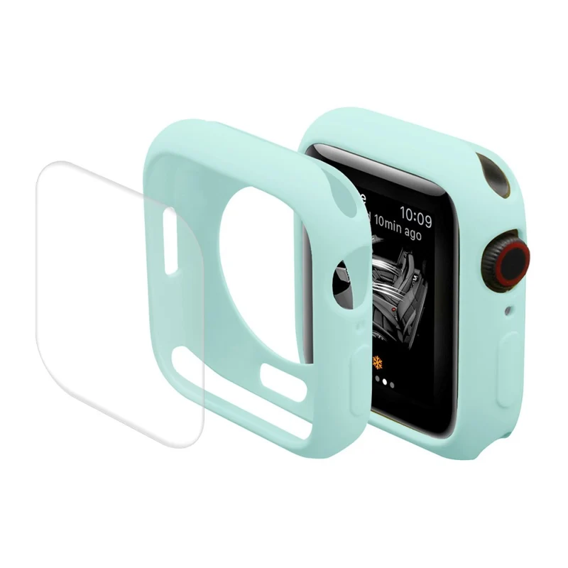 Auffallend Stilvoll Apple Watch Series 7 45mm Hülle mit Displayschutz in Silikon / TPU