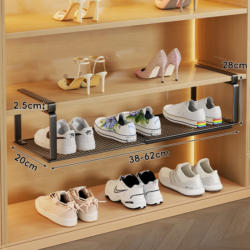 Verstellbarer Gleitschuh-Organizer für das Regal unter der Ablage