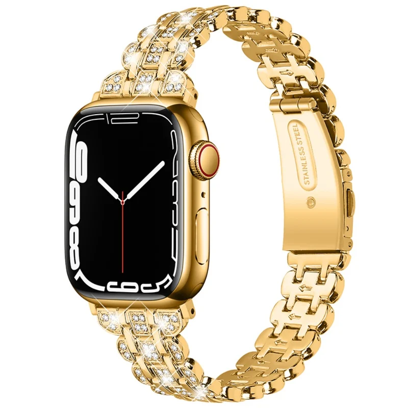 Auffallend schön Universell Apple Metall und Strass armband
