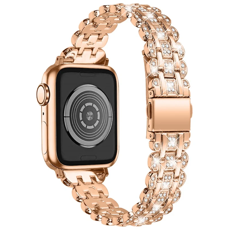 Auffallend schön Universell Apple Metall und Strass armband