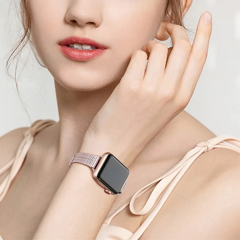 Mega pflegeleicht Apple Watch Series 7 41mm Metall armband