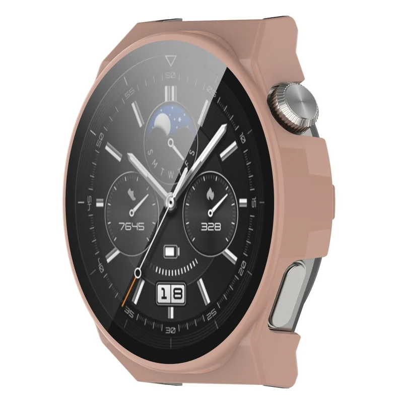 Stilvoll Huawei Watch GT 3 Pro 46mm Hülle mit Displayschutz in Plastik und Gehärtetes Glas
