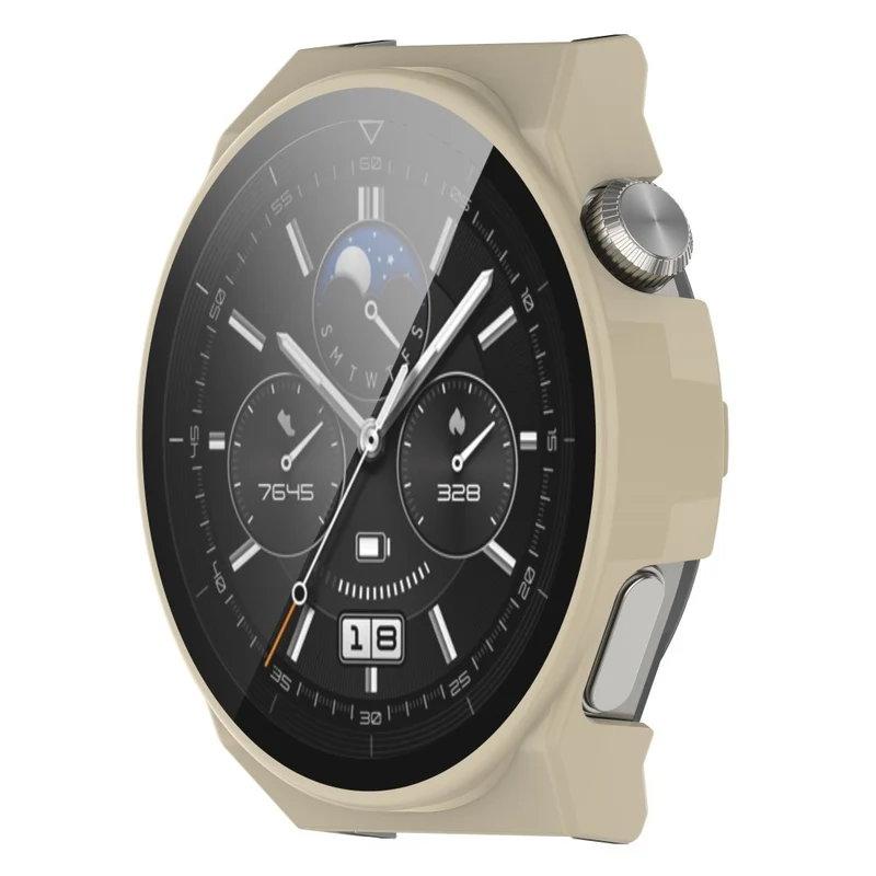 Stilvoll Huawei Watch GT 3 Pro 46mm Hülle mit Displayschutz in Plastik und Gehärtetes Glas