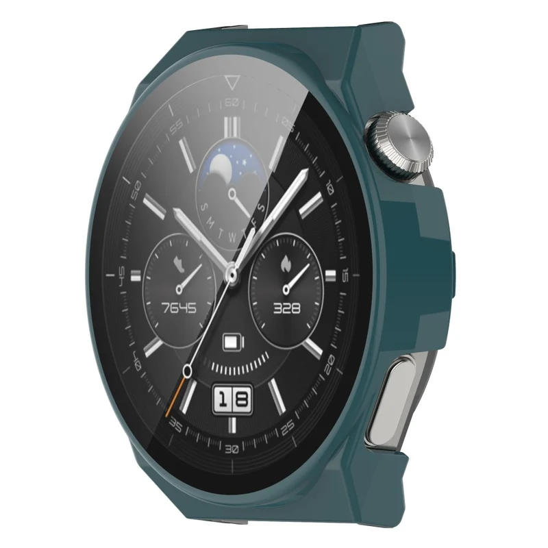 Stilvoll Huawei Watch GT 3 Pro 46mm Hülle mit Displayschutz in Plastik und Gehärtetes Glas