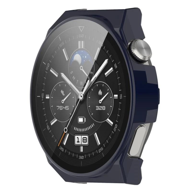 Stilvoll Huawei Watch GT 3 Pro 46mm Hülle mit Displayschutz in Plastik und Gehärtetes Glas