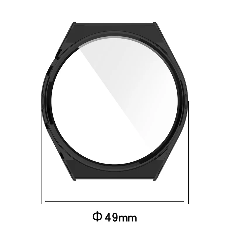 Stilvoll Huawei Watch GT 3 Pro 46mm Hülle mit Displayschutz in Plastik und Gehärtetes Glas
