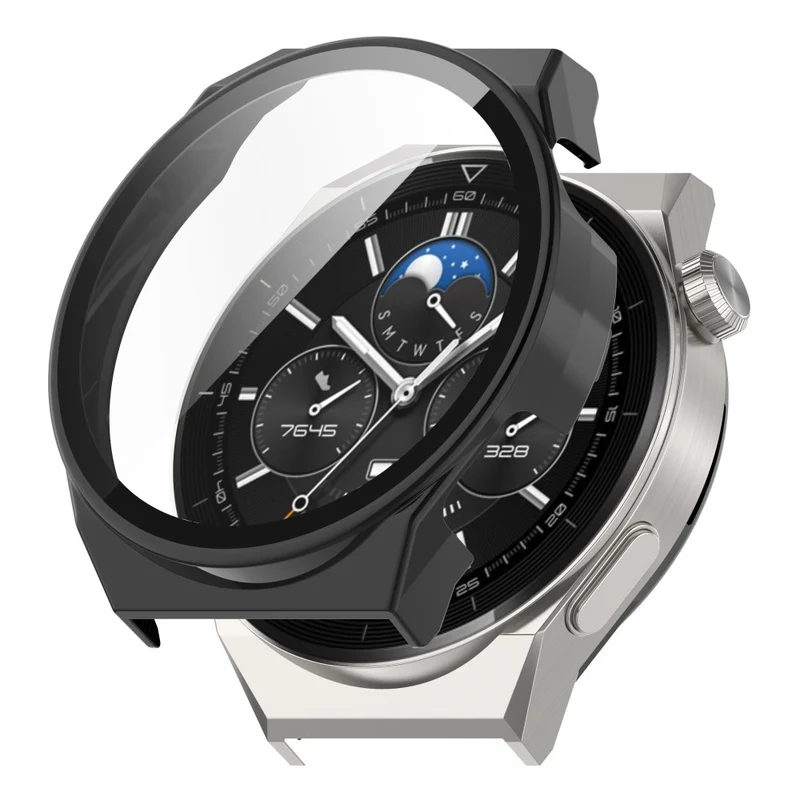 Stilvoll Huawei Watch GT 3 Pro 46mm Hülle mit Displayschutz in Plastik und Gehärtetes Glas