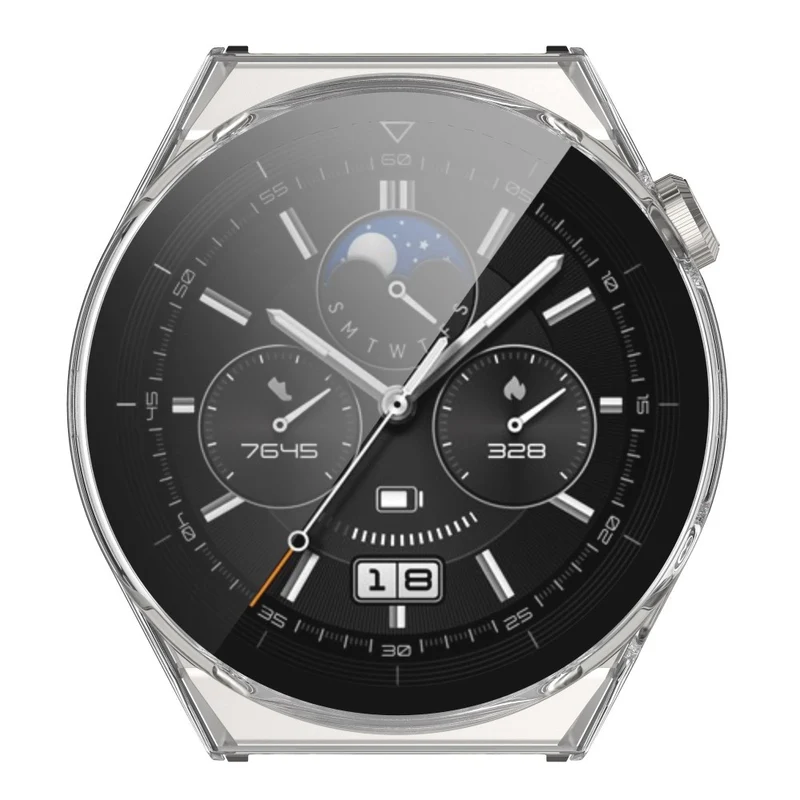Stilvoll Huawei Watch GT 3 Pro 46mm Hülle mit Displayschutz in Plastik und Gehärtetes Glas