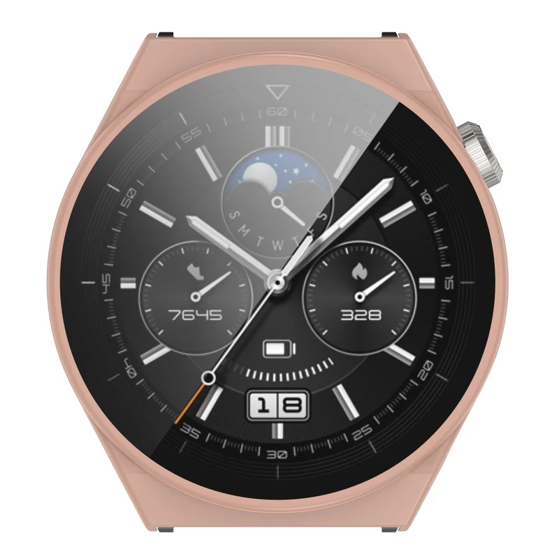 Stilvoll Huawei Watch GT 3 Pro 46mm Hülle mit Displayschutz in Plastik und Gehärtetes Glas