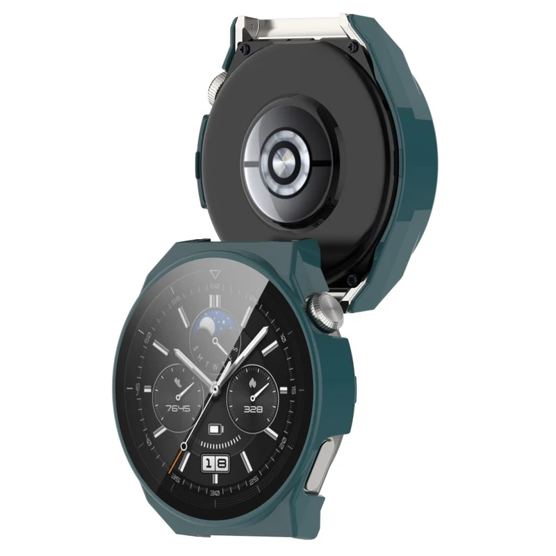 Stilvoll Huawei Watch GT 3 Pro 46mm Hülle mit Displayschutz in Plastik und Gehärtetes Glas