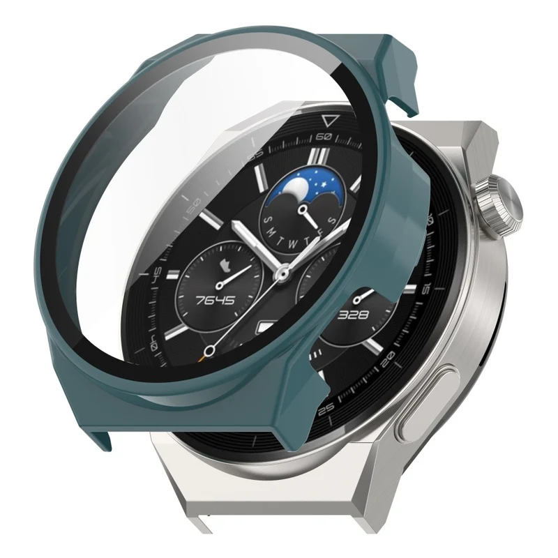 Stilvoll Huawei Watch GT 3 Pro 46mm Hülle mit Displayschutz in Plastik und Gehärtetes Glas