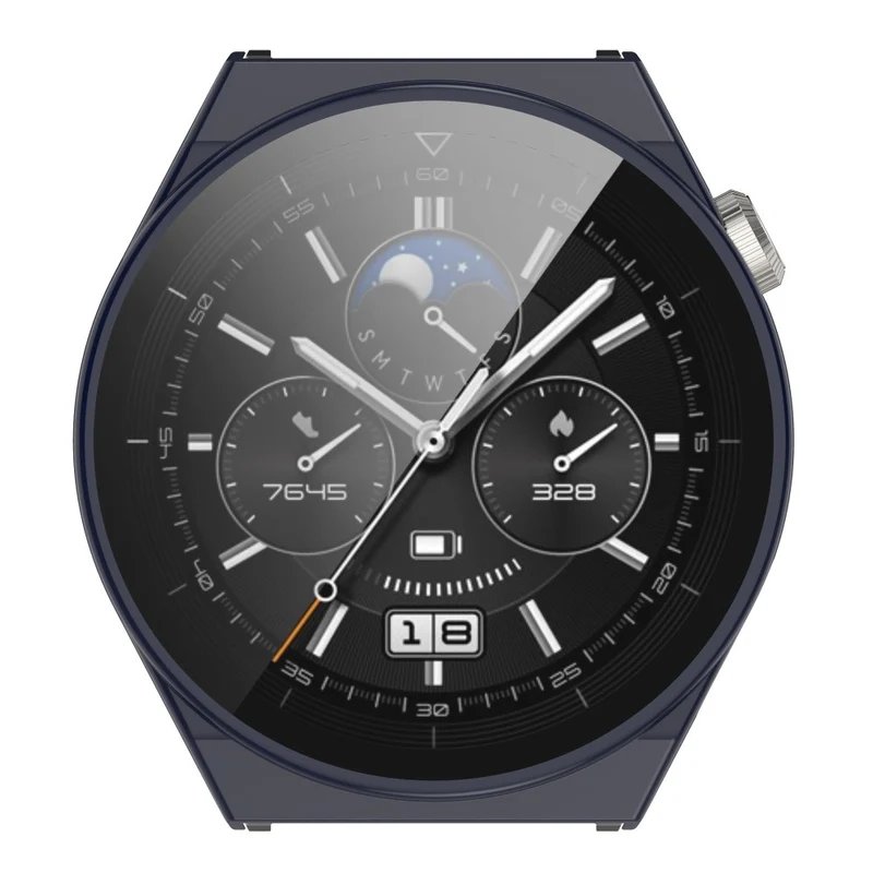 Stilvoll Huawei Watch GT 3 Pro 46mm Hülle mit Displayschutz in Plastik und Gehärtetes Glas