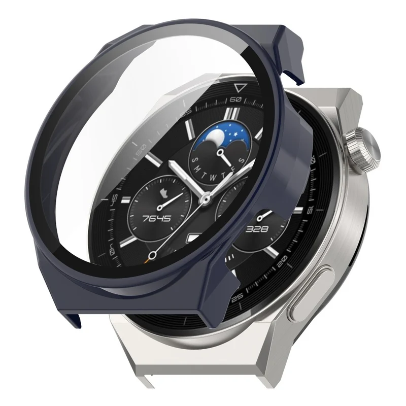 Stilvoll Huawei Watch GT 3 Pro 46mm Hülle mit Displayschutz in Plastik und Gehärtetes Glas