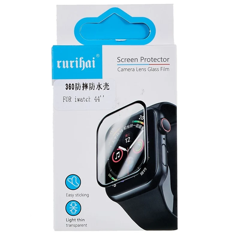 Mega Gut Apple Watch Series 7 45mm Hülle mit Displayschutz in Plastik und Gehärtetes Glas