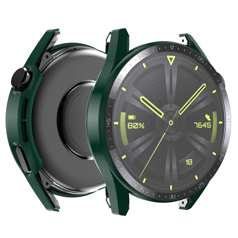 Unglaublich Stylisch Huawei Watch GT 3 (46mm) Hülle mit Displayschutz in Plastik und Gehärtetes Glas
