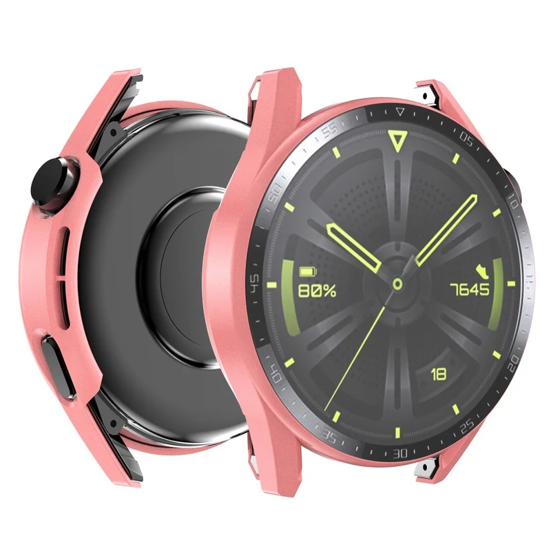 Unglaublich Stylisch Huawei Watch GT 3 (46mm) Hülle mit Displayschutz in Plastik und Gehärtetes Glas