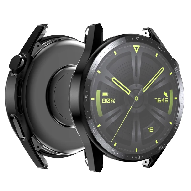 Unglaublich Stylisch Huawei Watch GT 3 (46mm) Hülle mit Displayschutz in Plastik und Gehärtetes Glas