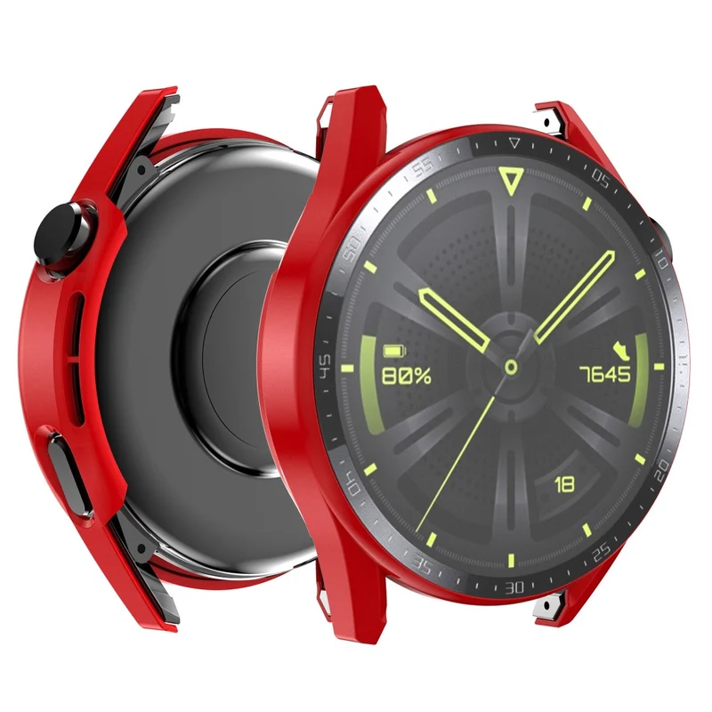 Unglaublich Stylisch Huawei Watch GT 3 (46mm) Hülle mit Displayschutz in Plastik und Gehärtetes Glas