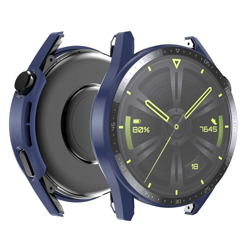 Unglaublich Stylisch Huawei Watch GT 3 (46mm) Hülle mit Displayschutz in Plastik und Gehärtetes Glas
