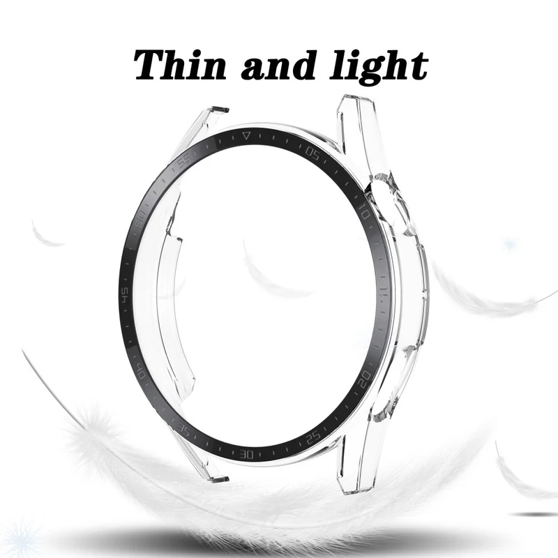 Unglaublich Stylisch Huawei Watch GT 3 (46mm) Hülle mit Displayschutz in Plastik und Gehärtetes Glas