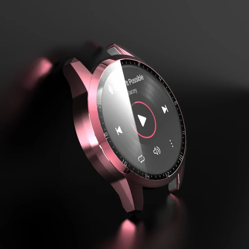 Mega Gut Huawei Watch GT 2 46mm Hülle mit Displayschutz in Plastik und Gehärtetes Glas