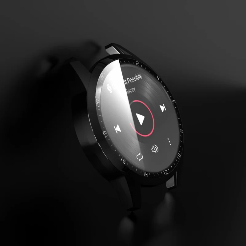 Mega Gut Huawei Watch GT 2 46mm Hülle mit Displayschutz in Plastik und Gehärtetes Glas