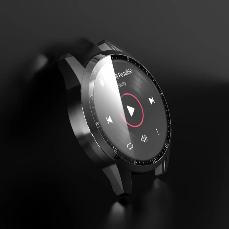 Mega Gut Huawei Watch GT 2 46mm Hülle mit Displayschutz in Plastik und Gehärtetes Glas