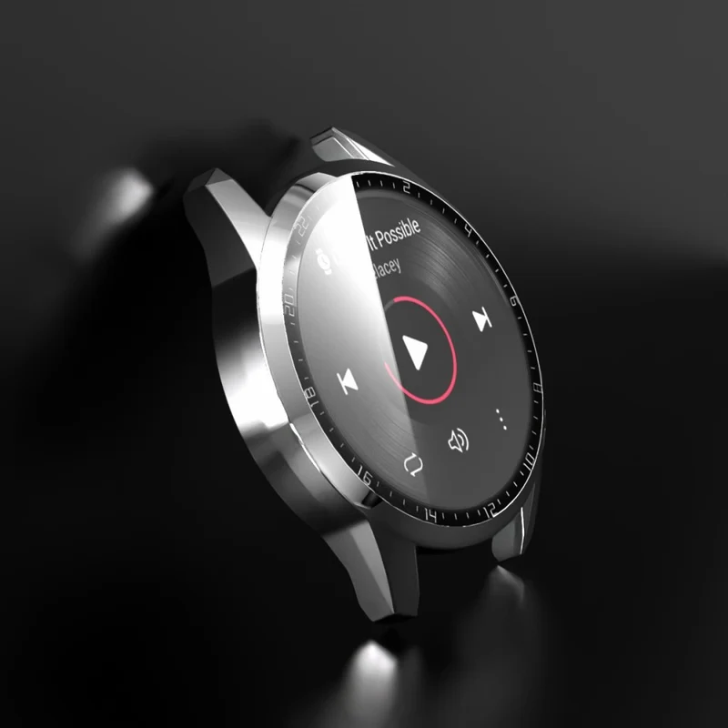 Mega Gut Huawei Watch GT 2 46mm Hülle mit Displayschutz in Plastik und Gehärtetes Glas