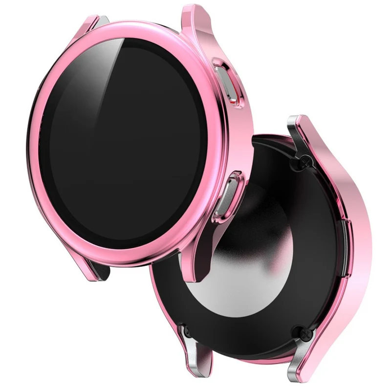 Super Schön Samsung Galaxy Watch 4 (44mm) Hülle mit Displayschutz in Plastik und Gehärtetes Glas