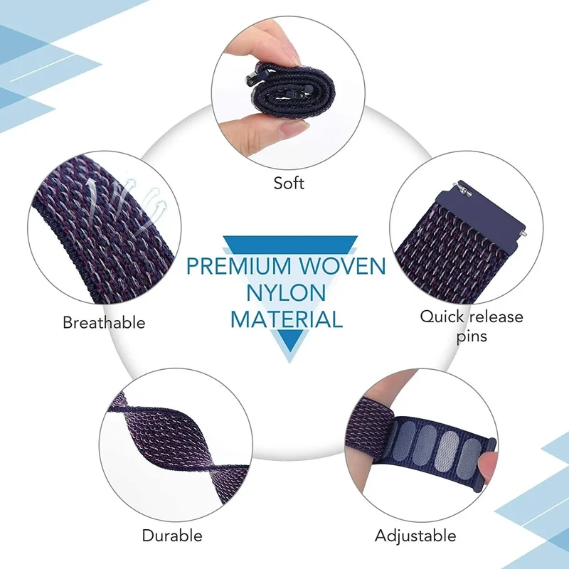 Oppo Watch S Nylonarmband (Indigo Blau)