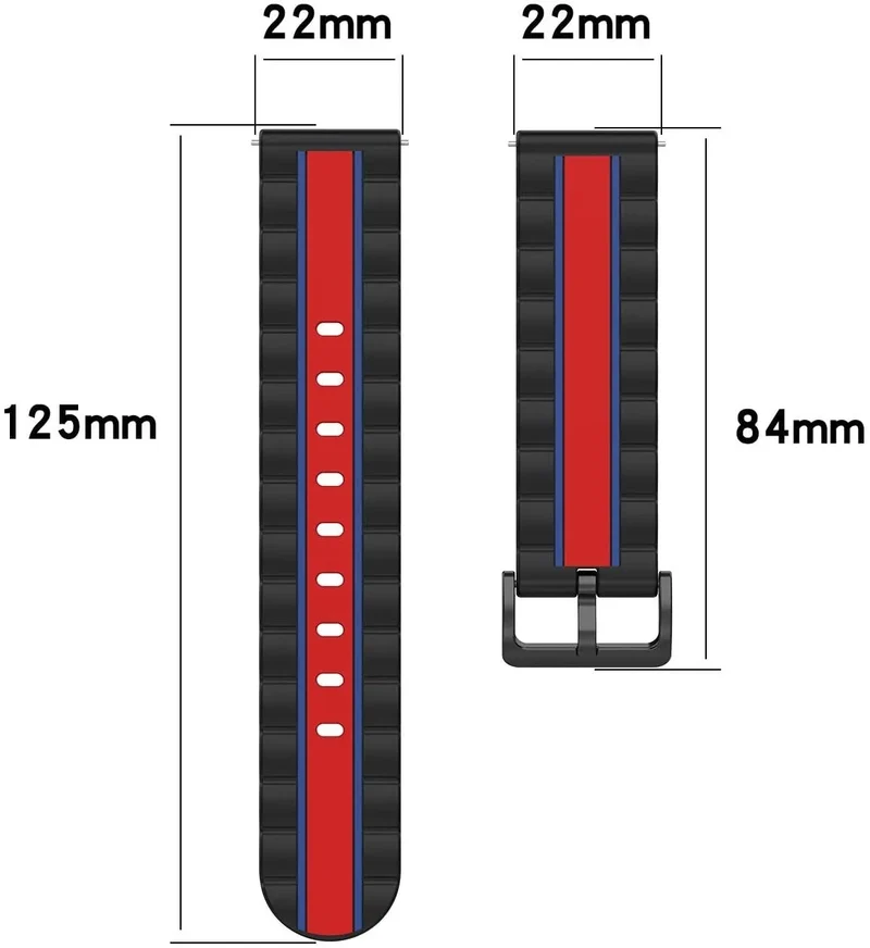 Oppo Watch S Special Edition Armband (Schwarz/Rot)