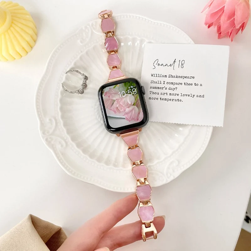 Reizend Universell Apple Metall und Strass armband