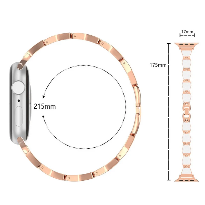 Reizend Universell Apple Metall und Strass armband