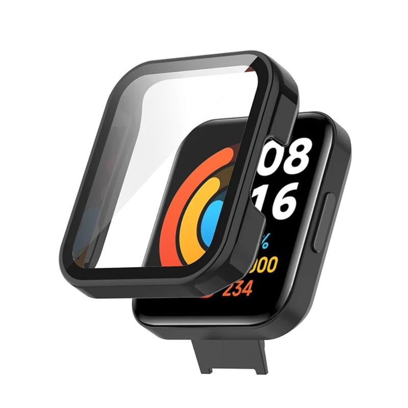 Super Gut Xiaomi Redmi Watch 2 Hülle mit Displayschutz in Plastik und Gehärtetes Glas