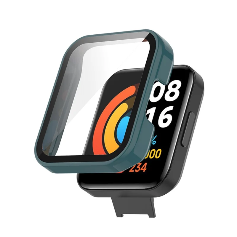 Super Gut Xiaomi Redmi Watch 2 Hülle mit Displayschutz in Plastik und Gehärtetes Glas